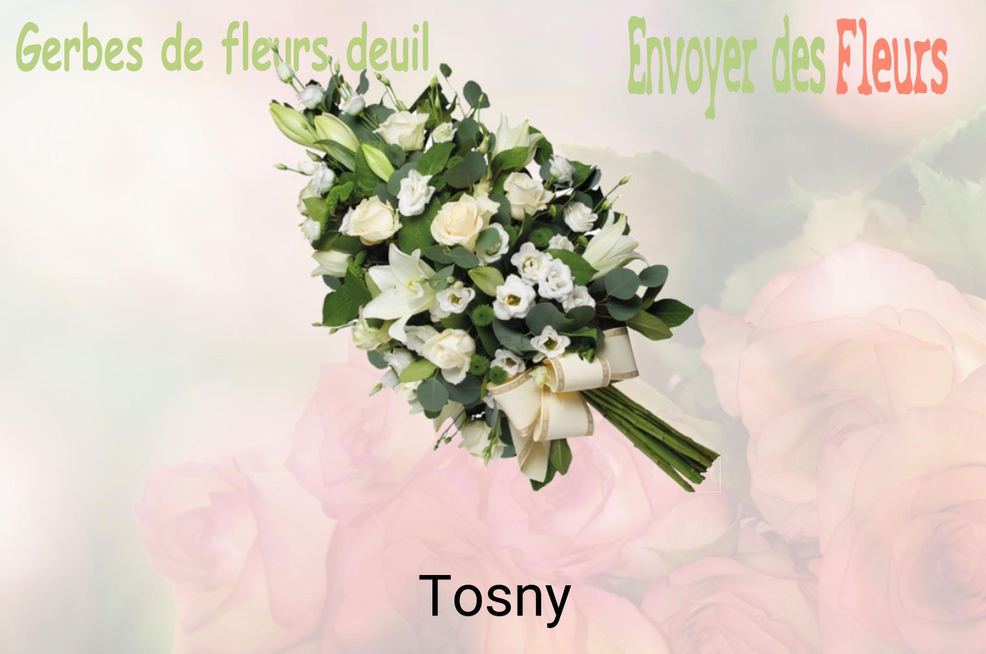 Gerbe de fleurs de deuil livrée à Tosny